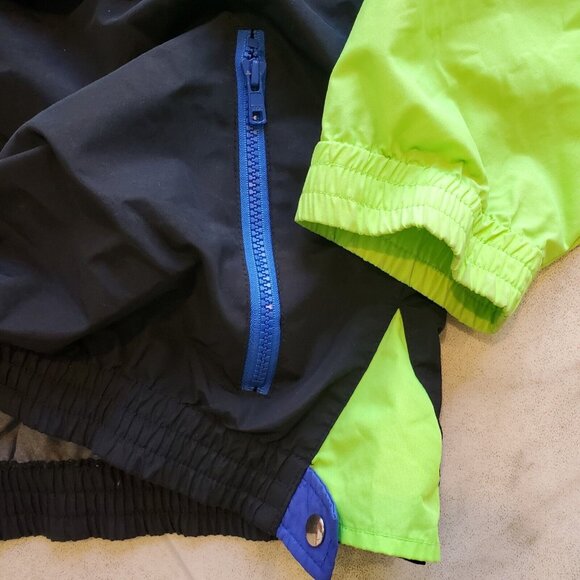 Woolrich Men's S Jacket Anorak 1/2 Zip Windbreaker Pullover VTG 90s Neon Green - Picture 7 of 10